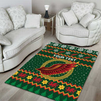 Personalized Montgomeryshire Wales Christmas Area Rug Celtic Red Wing Cymru Heritage - Wonder Print Shop