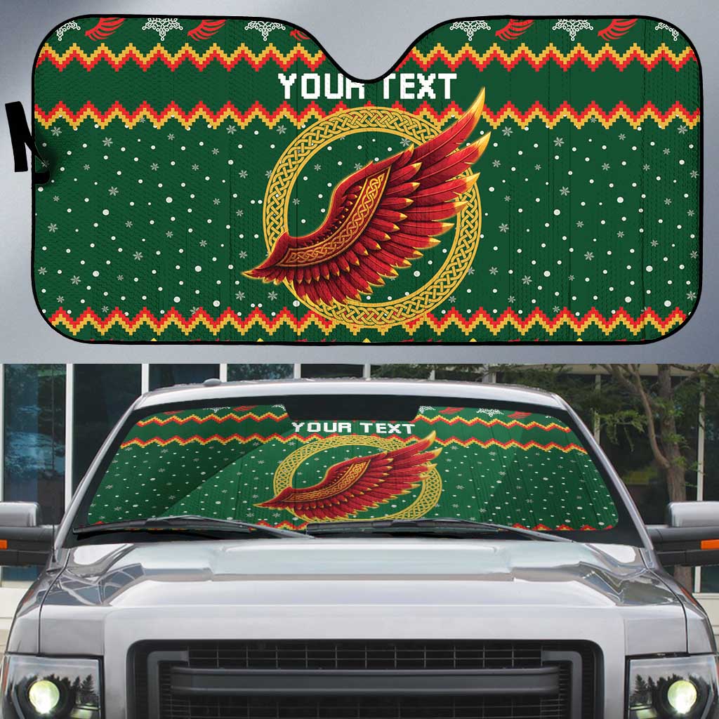Personalized Montgomeryshire Wales Christmas Auto Sun Shade Celtic Red Wing Cymru Heritage - Wonder Print Shop