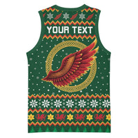 Personalized Montgomeryshire Wales Christmas Basketball Jersey Celtic Red Wing Cymru Heritage - Wonder Print Shop