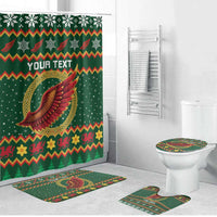 Personalized Montgomeryshire Wales Christmas Bathroom Set Celtic Red Wing Cymru Heritage - Wonder Print Shop