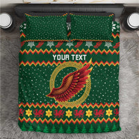 Personalized Montgomeryshire Wales Christmas Bedding Set Celtic Red Wing Cymru Heritage - Wonder Print Shop