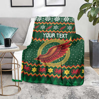 Personalized Montgomeryshire Wales Christmas Blanket Celtic Red Wing Cymru Heritage - Wonder Print Shop