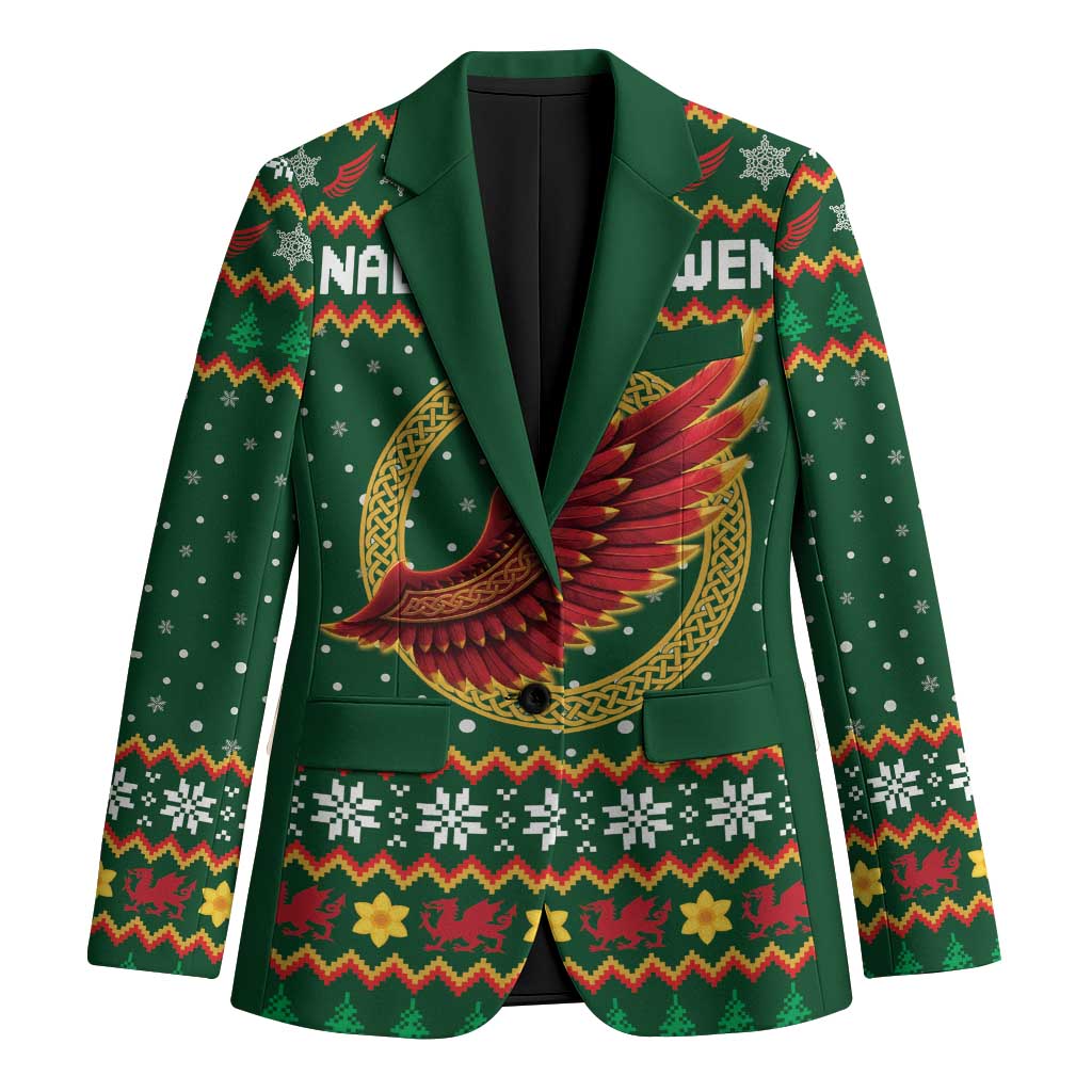 Personalized Montgomeryshire Wales Christmas Blazer Celtic Red Wing Cymru Heritage - Wonder Print Shop