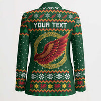 Personalized Montgomeryshire Wales Christmas Blazer Celtic Red Wing Cymru Heritage - Wonder Print Shop