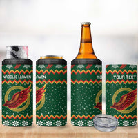 Personalized Montgomeryshire Wales Christmas 4 in 1 Can Cooler Tumbler Celtic Red Wing Cymru Heritage - Wonder Print Shop