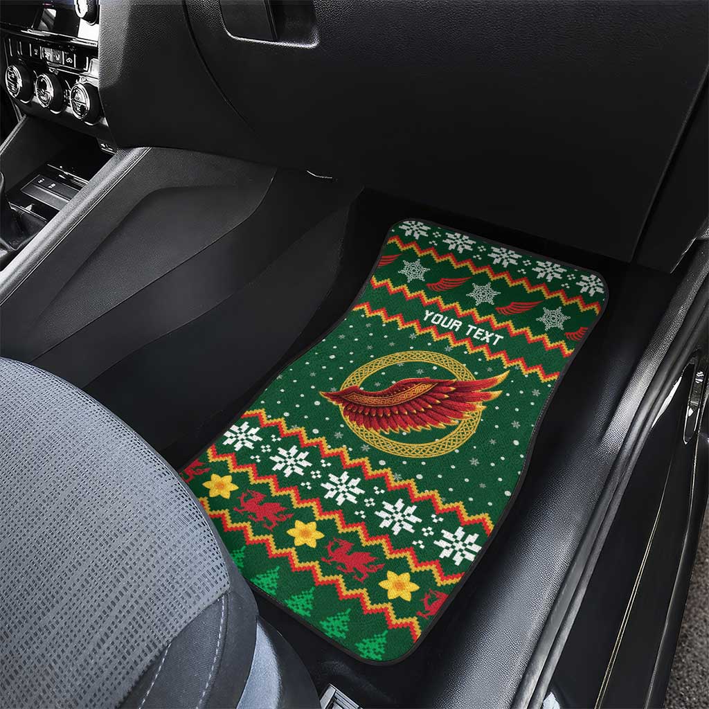 Personalized Montgomeryshire Wales Christmas Car Mats Celtic Red Wing Cymru Heritage - Wonder Print Shop