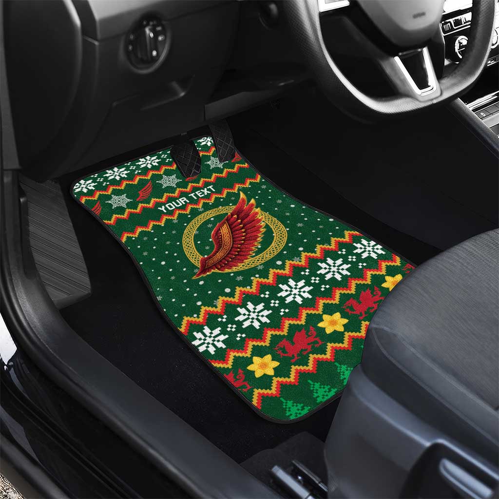 Personalized Montgomeryshire Wales Christmas Car Mats Celtic Red Wing Cymru Heritage - Wonder Print Shop