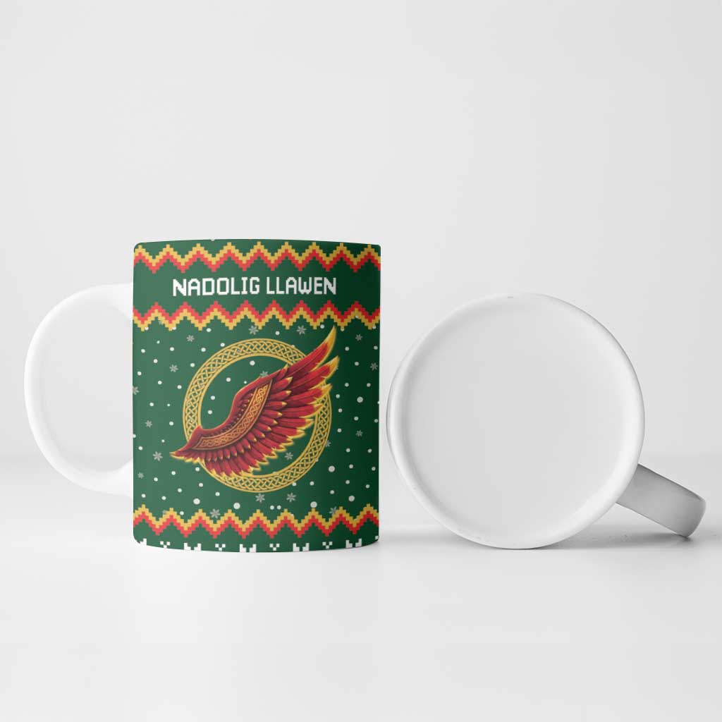 Personalized Montgomeryshire Wales Christmas Ceramic Mug Celtic Red Wing Cymru Heritage - Wonder Print Shop