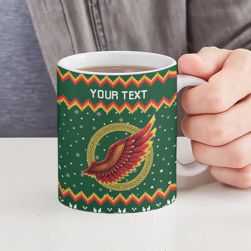Personalized Montgomeryshire Wales Christmas Ceramic Mug Celtic Red Wing Cymru Heritage - Wonder Print Shop