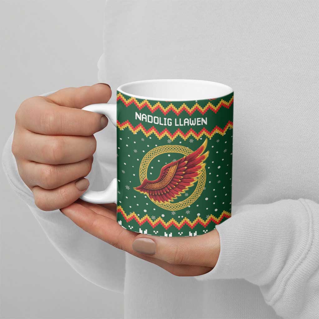 Personalized Montgomeryshire Wales Christmas Ceramic Mug Celtic Red Wing Cymru Heritage - Wonder Print Shop