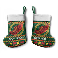 Personalized Montgomeryshire Wales Christmas Stocking Celtic Red Wing Cymru Heritage - Wonder Print Shop