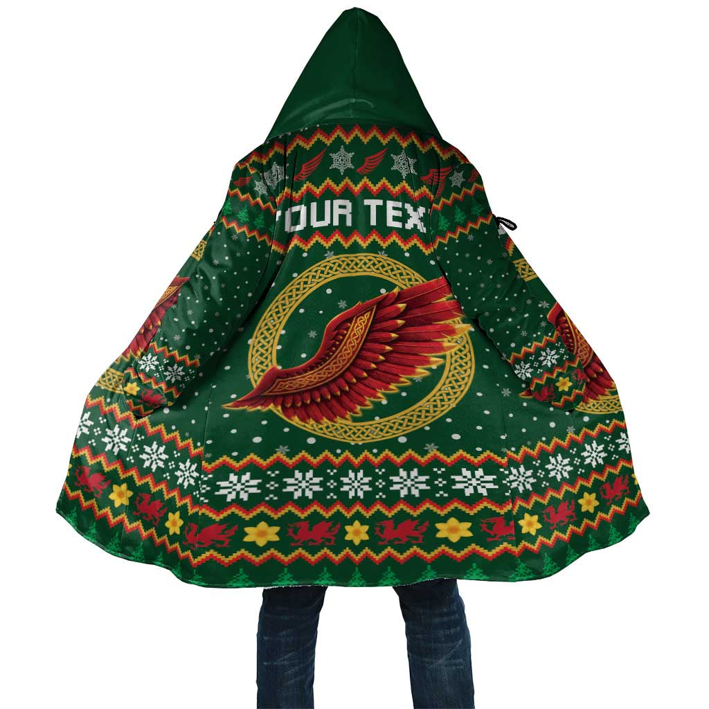 Personalized Montgomeryshire Wales Christmas Cloak Celtic Red Wing Cymru Heritage - Wonder Print Shop