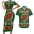 Personalized Montgomeryshire Wales Christmas Couples Matching Short Sleeve Bodycon Dress and Hawaiian Shirt Celtic Red Wing Cymru Heritage - Wonder Print Shop