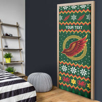 Personalized Montgomeryshire Wales Christmas Door Cover Celtic Red Wing Cymru Heritage - Wonder Print Shop