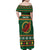 Personalized Montgomeryshire Wales Christmas Family Matching Off Shoulder Maxi Dress and Hawaiian Shirt Celtic Red Wing Cymru Heritage - Wonder Print Shop