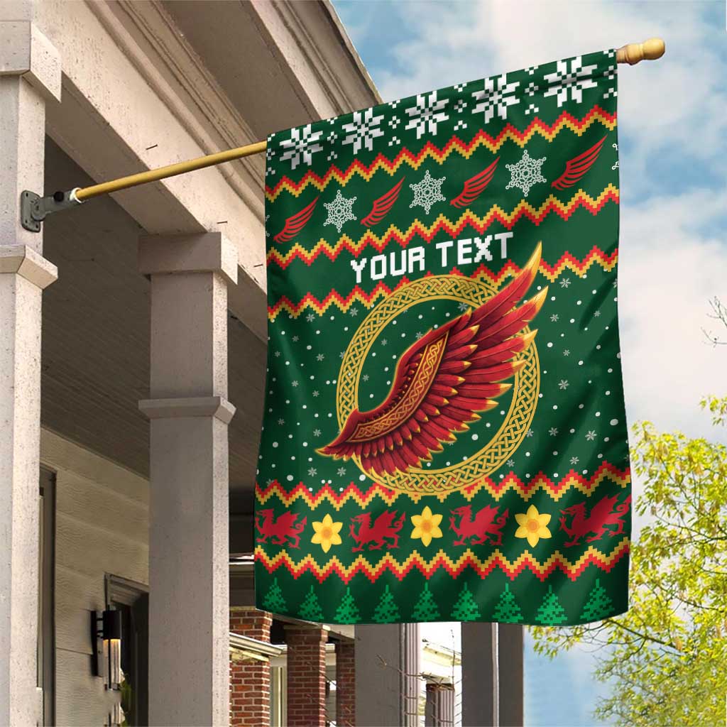 Personalized Montgomeryshire Wales Christmas Garden Flag Celtic Red Wing Cymru Heritage - Wonder Print Shop