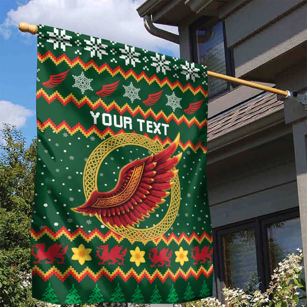 Personalized Montgomeryshire Wales Christmas Garden Flag Celtic Red Wing Cymru Heritage - Wonder Print Shop