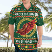 Personalized Montgomeryshire Wales Christmas Hawaiian Shirt Celtic Red Wing Cymru Heritage - Wonder Print Shop