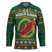 Personalized Montgomeryshire Wales Christmas Hockey Jersey Celtic Red Wing Cymru Heritage - Wonder Print Shop