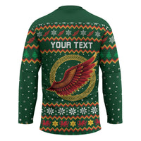 Personalized Montgomeryshire Wales Christmas Hockey Jersey Celtic Red Wing Cymru Heritage - Wonder Print Shop
