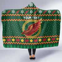 Personalized Montgomeryshire Wales Christmas Hooded Blanket Celtic Red Wing Cymru Heritage - Wonder Print Shop