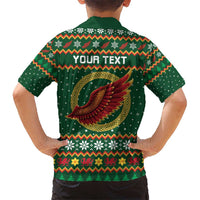 Personalized Montgomeryshire Wales Christmas Kid Hawaiian Shirt Celtic Red Wing Cymru Heritage - Wonder Print Shop