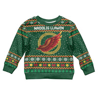 Personalized Montgomeryshire Wales Christmas Kid Ugly Christmas Sweater Celtic Red Wing Cymru Heritage - Wonder Print Shop