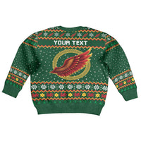 Personalized Montgomeryshire Wales Christmas Kid Ugly Christmas Sweater Celtic Red Wing Cymru Heritage - Wonder Print Shop