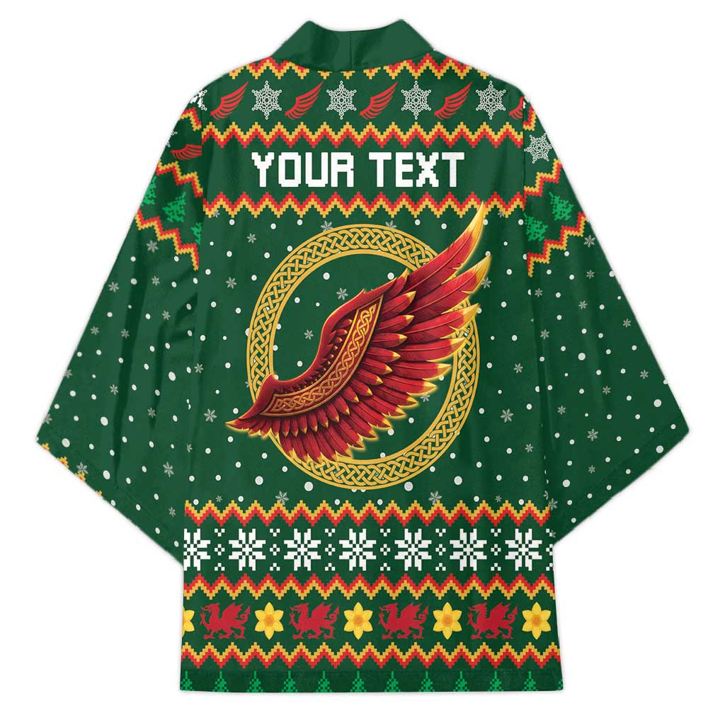 Personalized Montgomeryshire Wales Christmas Kimono Celtic Red Wing Cymru Heritage - Wonder Print Shop