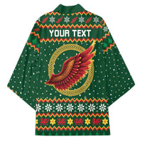 Personalized Montgomeryshire Wales Christmas Kimono Celtic Red Wing Cymru Heritage - Wonder Print Shop