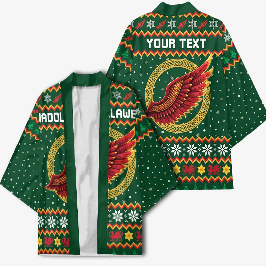 Personalized Montgomeryshire Wales Christmas Kimono Celtic Red Wing Cymru Heritage - Wonder Print Shop