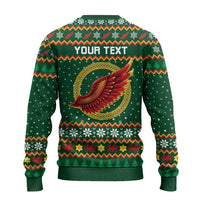 Personalized Montgomeryshire Wales Christmas Ugly Christmas Sweater Celtic Red Wing Cymru Heritage - Wonder Print Shop