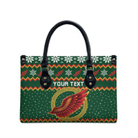 Personalized Montgomeryshire Wales Christmas Leather Bag Celtic Red Wing Cymru Heritage - Wonder Print Shop