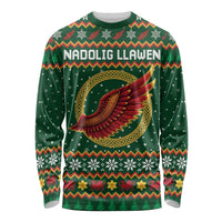 Personalized Montgomeryshire Wales Christmas Long Sleeve Shirt Celtic Red Wing Cymru Heritage - Wonder Print Shop