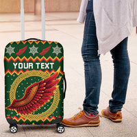 Personalized Montgomeryshire Wales Christmas Luggage Cover Celtic Red Wing Cymru Heritage - Wonder Print Shop
