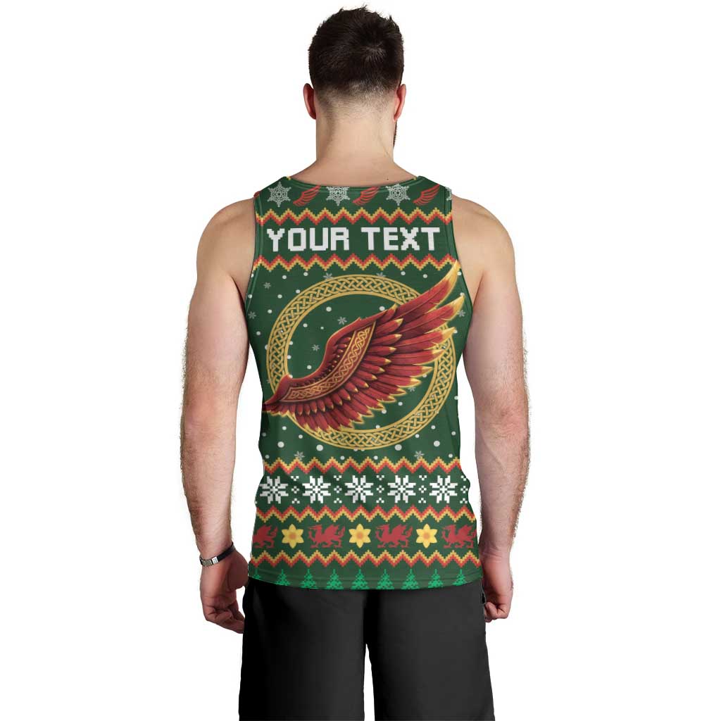 Personalized Montgomeryshire Wales Christmas Men Tank Top Celtic Red Wing Cymru Heritage - Wonder Print Shop