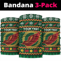 Personalized Montgomeryshire Wales Christmas Neck Gaiter Celtic Red Wing Cymru Heritage - Wonder Print Shop