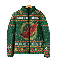 Personalized Montgomeryshire Wales Christmas Padded Jacket Celtic Red Wing Cymru Heritage - Wonder Print Shop