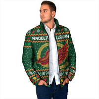 Personalized Montgomeryshire Wales Christmas Padded Jacket Celtic Red Wing Cymru Heritage - Wonder Print Shop