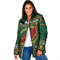 Personalized Montgomeryshire Wales Christmas Padded Jacket Celtic Red Wing Cymru Heritage - Wonder Print Shop