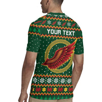 Personalized Montgomeryshire Wales Christmas Rugby Jersey Celtic Red Wing Cymru Heritage - Wonder Print Shop