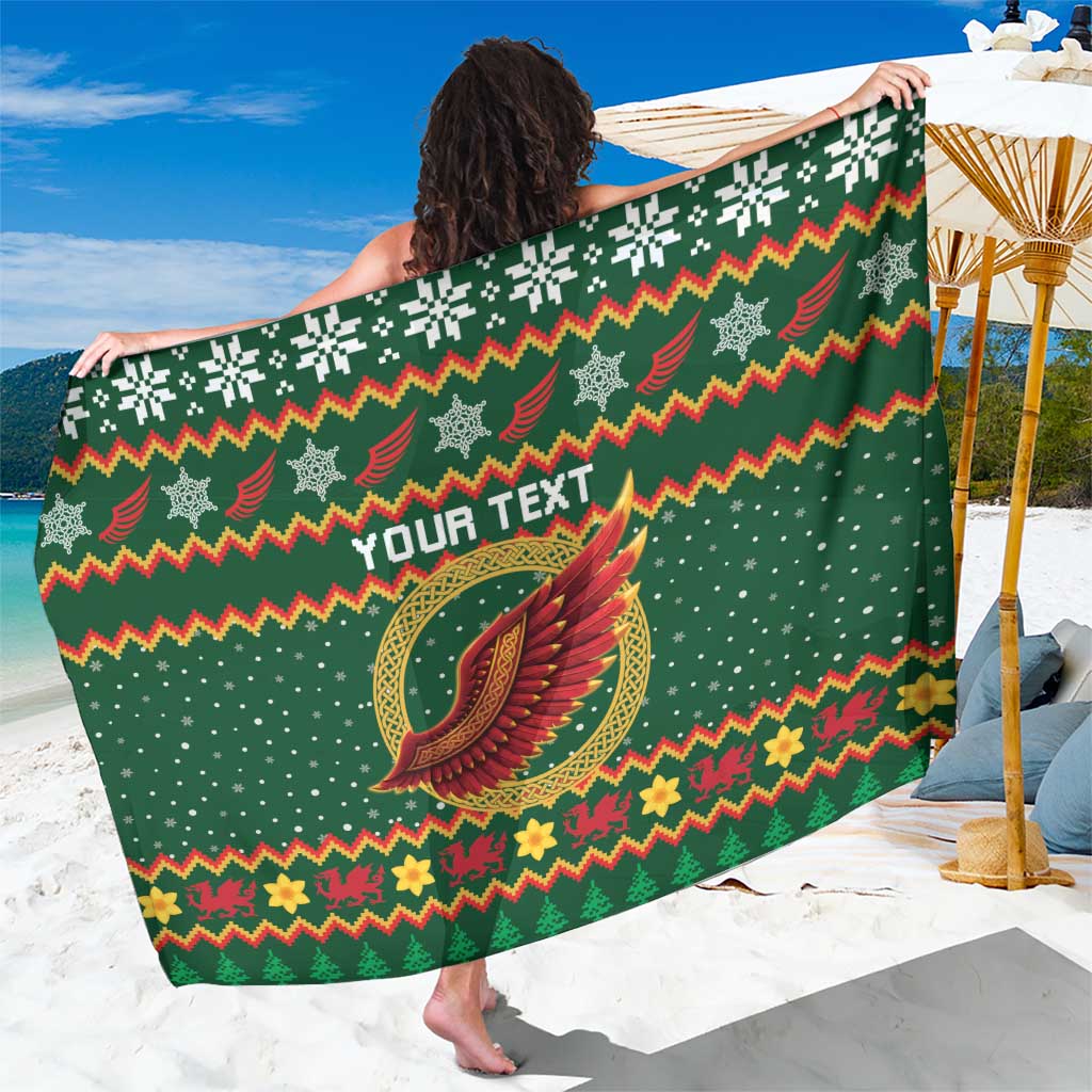 Personalized Montgomeryshire Wales Christmas Sarong Celtic Red Wing Cymru Heritage - Wonder Print Shop