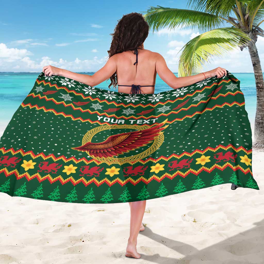 Personalized Montgomeryshire Wales Christmas Sarong Celtic Red Wing Cymru Heritage - Wonder Print Shop