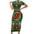 Personalized Montgomeryshire Wales Christmas Short Sleeve Bodycon Dress Celtic Red Wing Cymru Heritage - Wonder Print Shop