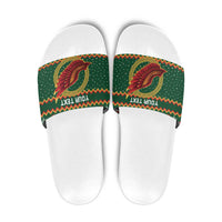 Personalized Montgomeryshire Wales Christmas Slide Sandals Celtic Red Wing Cymru Heritage - Wonder Print Shop