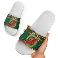 Personalized Montgomeryshire Wales Christmas Slide Sandals Celtic Red Wing Cymru Heritage - Wonder Print Shop