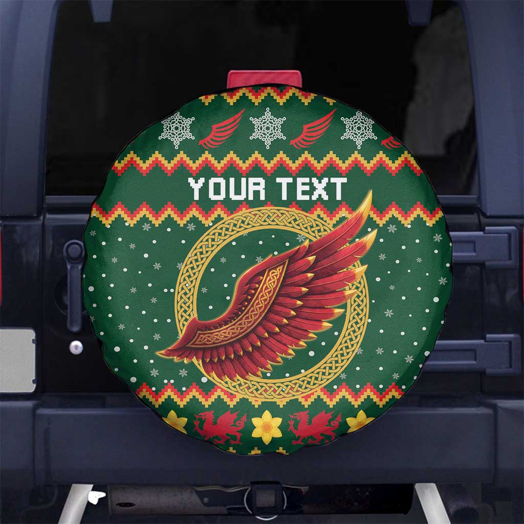 Personalized Montgomeryshire Wales Christmas Spare Tire Cover Celtic Red Wing Cymru Heritage - Wonder Print Shop