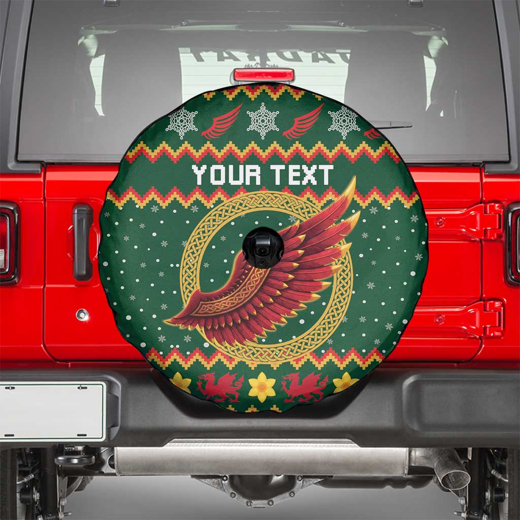 Personalized Montgomeryshire Wales Christmas Spare Tire Cover Celtic Red Wing Cymru Heritage - Wonder Print Shop