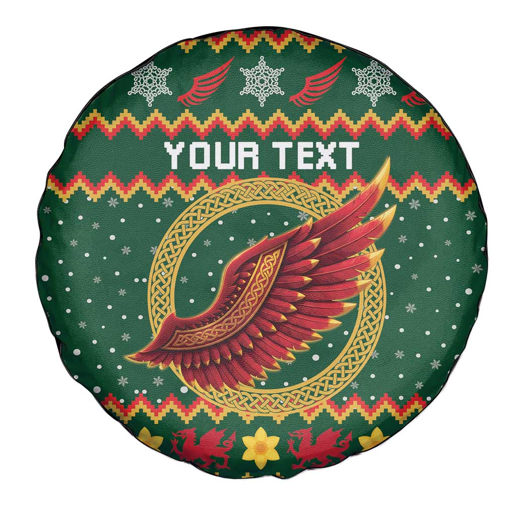 Personalized Montgomeryshire Wales Christmas Spare Tire Cover Celtic Red Wing Cymru Heritage - Wonder Print Shop