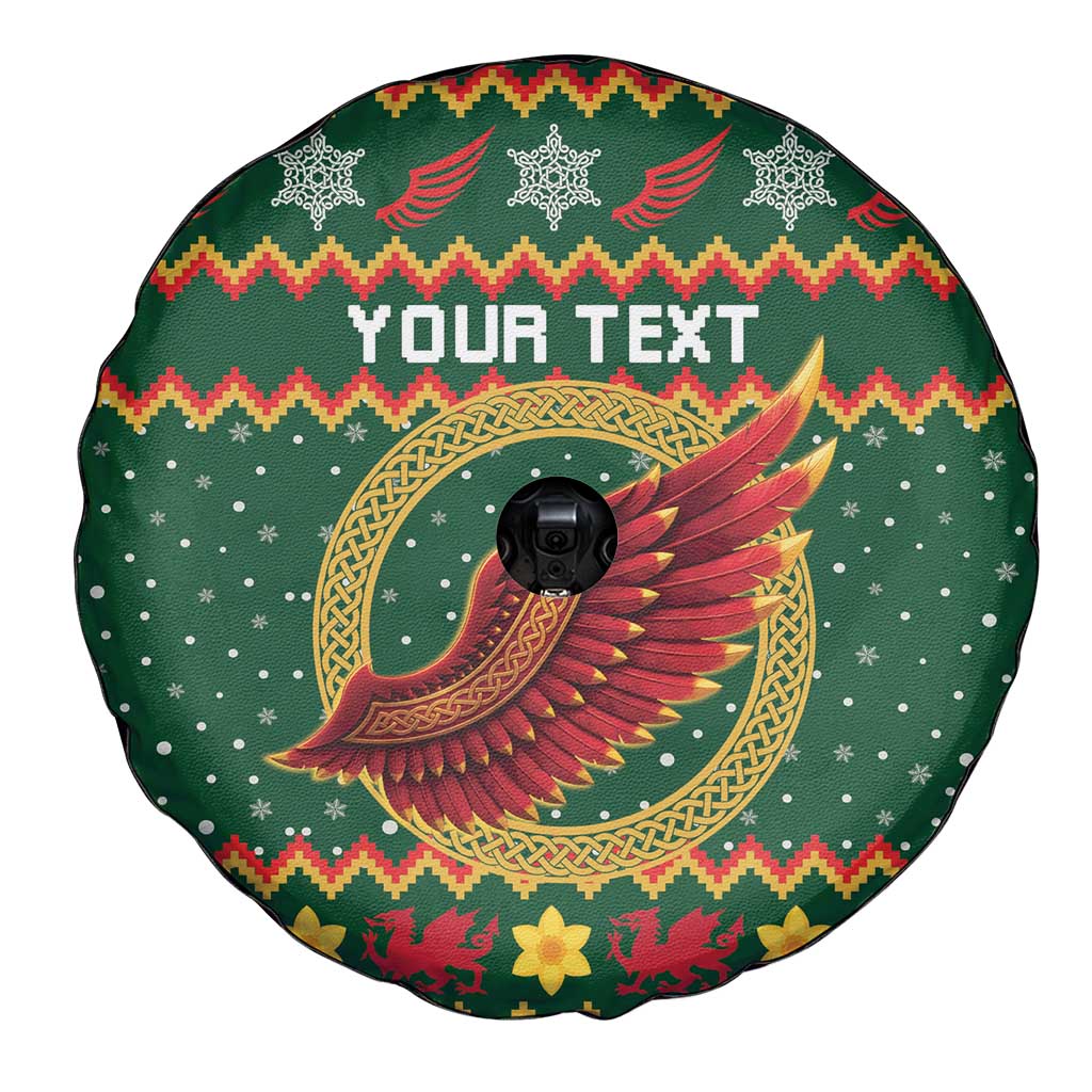 Personalized Montgomeryshire Wales Christmas Spare Tire Cover Celtic Red Wing Cymru Heritage - Wonder Print Shop
